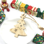 Classic bell wooden pendant ornament with traditional holiday shape
