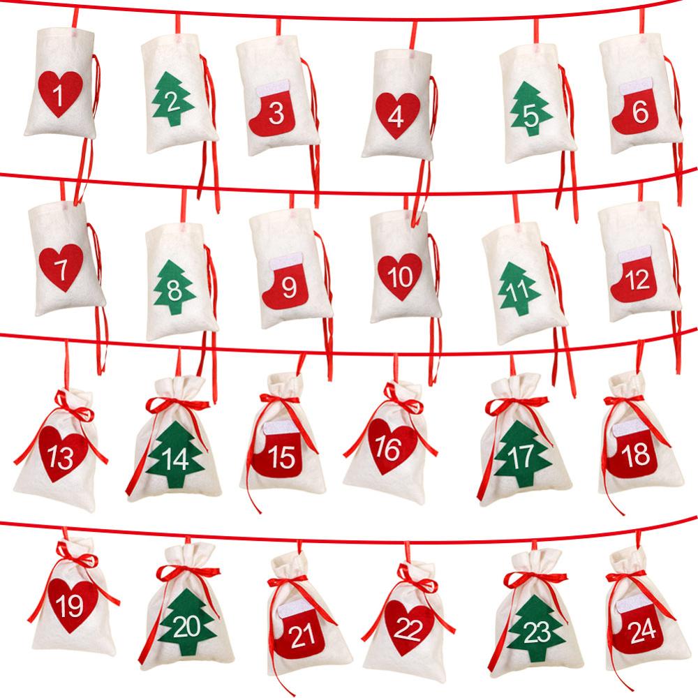 Felt Christmas Advent Hanging Gift Bag Secondary image