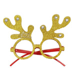 Festive Christmas glasses featuring Santa Claus designs