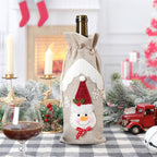 Christmas wine bottle cover featuring Santa Claus design for holiday celebrations