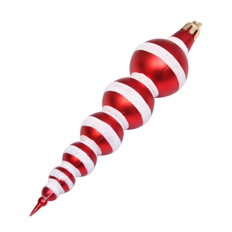 Festive holiday gourd ball ornament for Christmas decorating