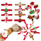 Cartoon style Christmas bracelet close-up view