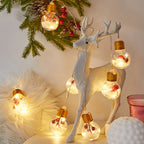 Christmas tree style golden head bulb string lights for festive home display