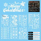 Holiday static cling decorations brightening glass windows for Christmas