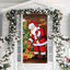 Christmas door curtain hanging decoration with festive holiday design displayed on a doorway