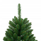 Green artificial Christmas tree with warm glowing lights and ornaments - Christmas Decor