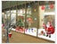 Festive Santa Claus and Christmas tree wall mural sticker for holiday home decor