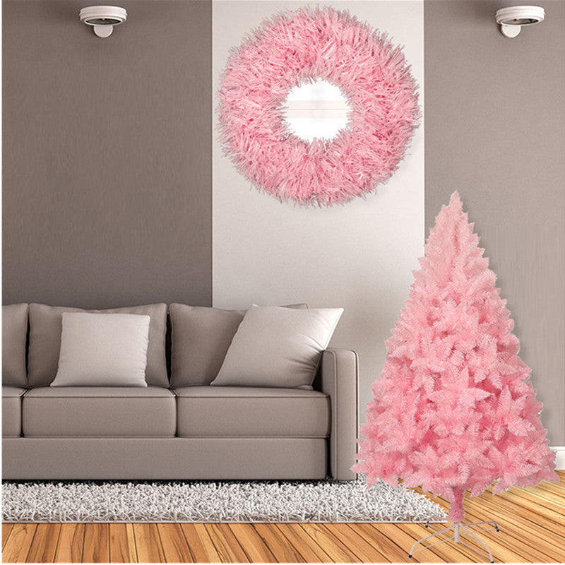 Holiday tree topper in delicate pink gradient for home Christmas decoration