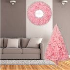 Holiday tree topper in delicate pink gradient for home Christmas decoration