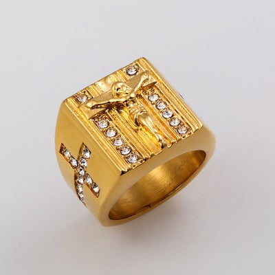 Individually packaged Jesus cross ring gift box