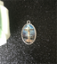 Sacred Heart Holy Family pendant necklace in zinc alloy with religious imagery