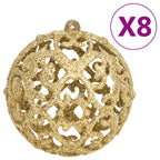 Polystyrene Christmas ornaments arranged decoratively