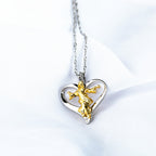 Individually packaged heart Jesus pendant ready for gift giving