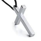 Jesus Christ Cross Pendant Necklace worn by woman in devotional setting