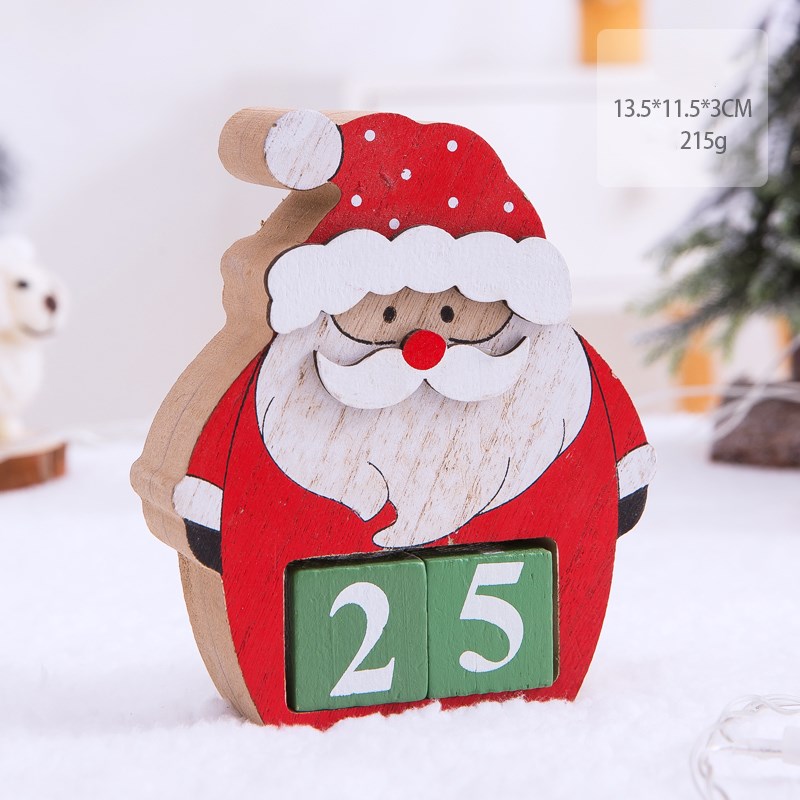 Solid Wood Advent Calendar Scene Decoration - Christian Home Decor