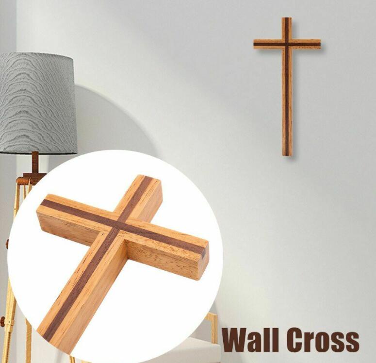 Oak Catholic Cross Wall Ornament Secondary image