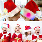 Family Christmas hat with gentle colored LED lights for festive holiday atmosphere