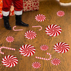 Set of Christmas snowflake stickers for creating holiday atmosphere at home