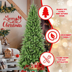 Memory wire branches shaped into full evergreen tree form