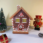 Cozy gingerbread decoration for mantel or shelf