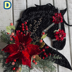 Horse Head Christmas Garland With Balls decoration showcase