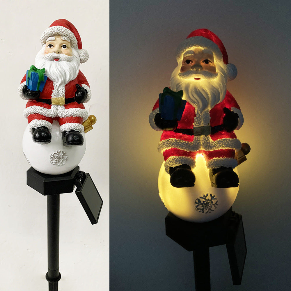 Christmas lamp creating welcoming holiday ambiance outdoors