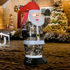 Camouflage Santa Claus inflatable ready for outdoor display with tether ropes and stakes for secure installation