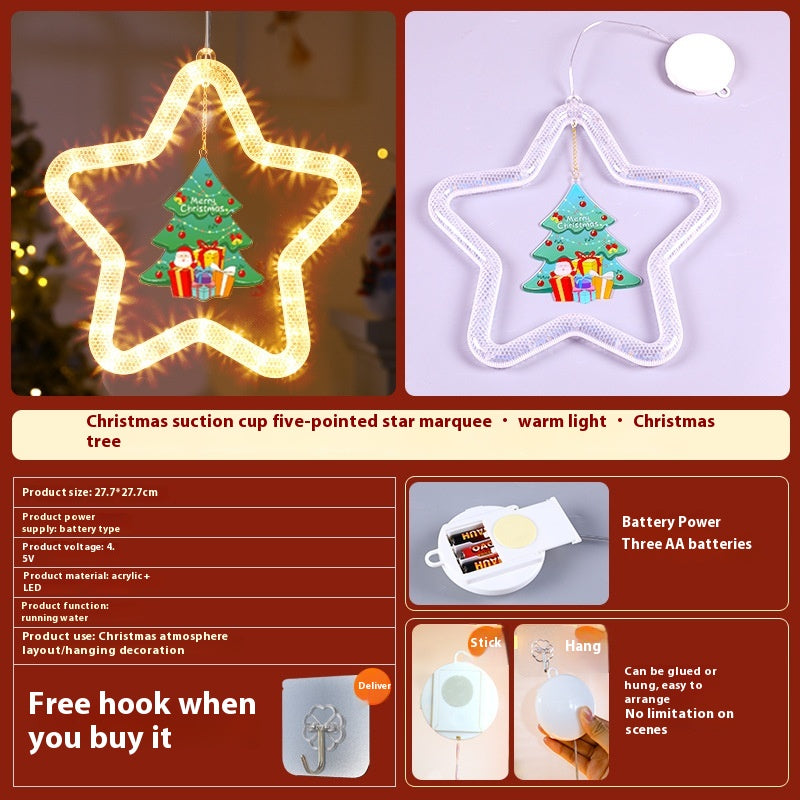 Christmas star pendant decoration displaying festive holiday design