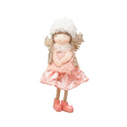 Christmas window decoration featuring lace angel ornament