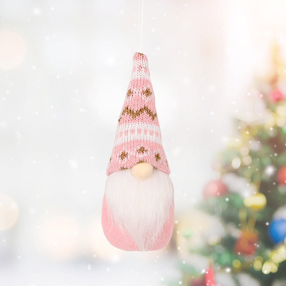 Small fabric Christmas pendant with elegant religious design