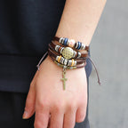 Jesus cross bracelet presented in individual packaging