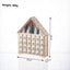 Glowing wooden Advent calendar with LED lights for Christmas home decor