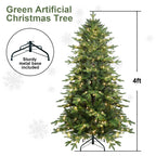Pre-lit evergreen Christmas tree for seasonal home decor