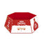 Festive Christmas tree skirt displayed in a cozy holiday setting