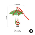 Set of festive iron Christmas ornaments including snowmen and reindeer designs