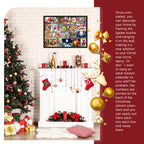Recyclable cardboard advent calendar featuring festive holiday design and puzzle element