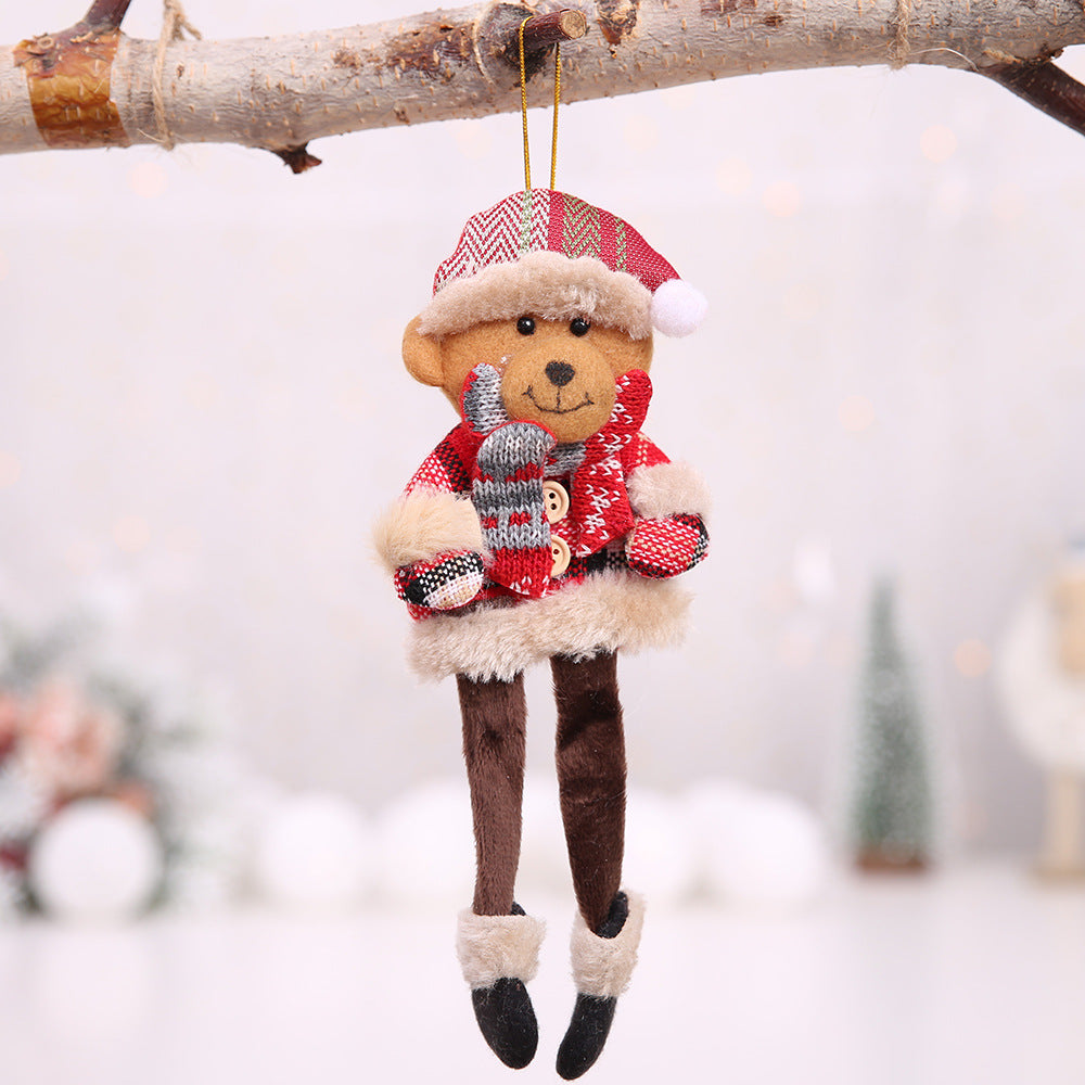 Assorted Christmas pendants adding warmth to holiday display