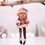 Assorted Christmas pendants adding warmth to holiday display