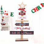 Wooden Christmas tree letter ornament packaged in clear OPP bag for gift giving