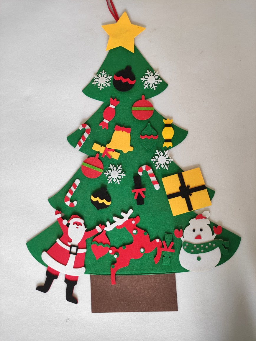 DIY Christmas tree craft kit for children with festive holiday design