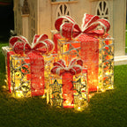 Wrought iron Christmas decoration set for mantel display