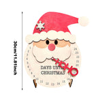 Wooden Christmas countdown ornament with warm natural finish for Advent season
