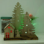 Christmas tree decoration featuring wooden star ornament