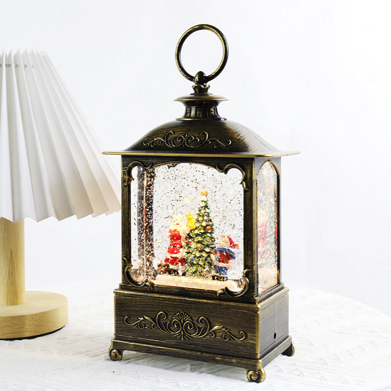 Charming Christmas Tree Music Box with soft glowing lamp design