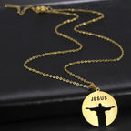 Jesus Silhouette Hollow Pendant Necklace - Christian Jewelry