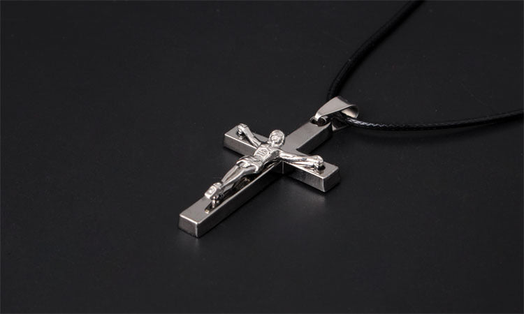 Titanium steel crucifix pendant with Christ for daily wear