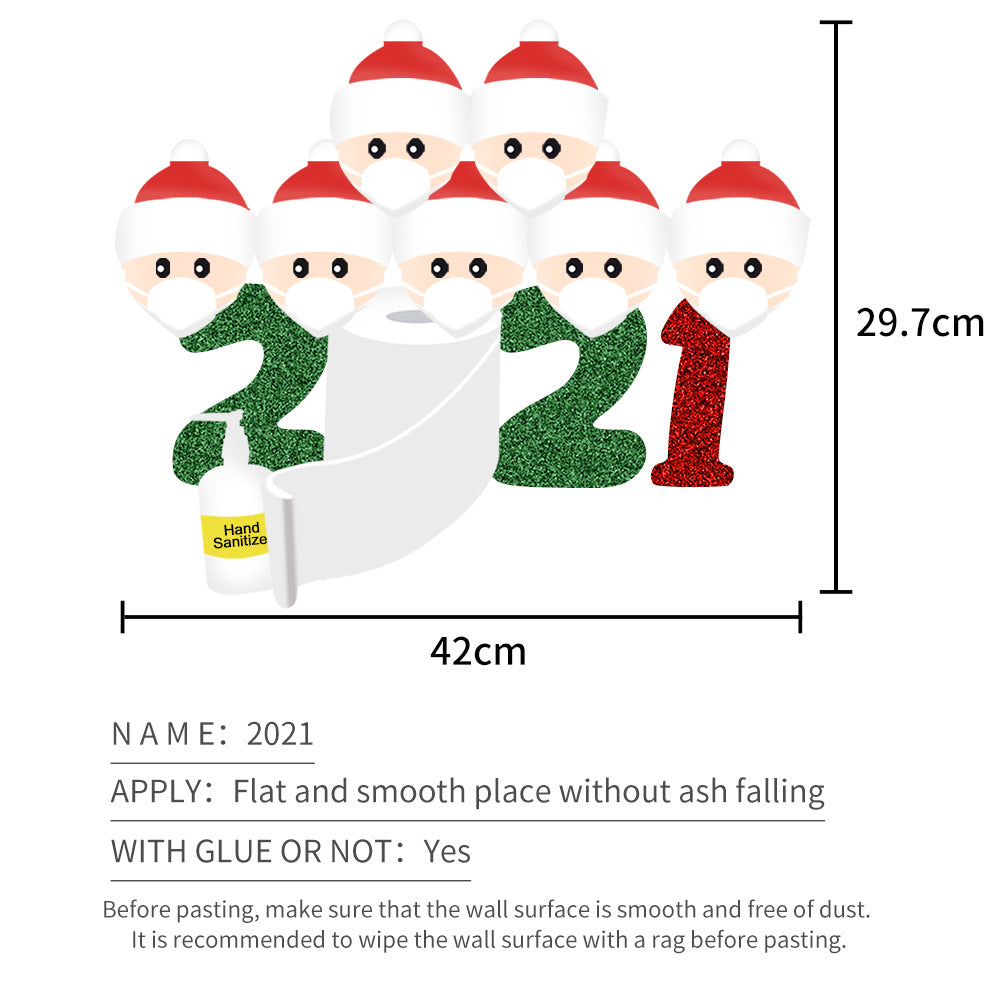 Christian Christmas window sticker for seasonal home decoration