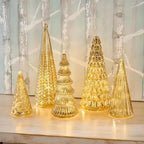 Modern art style glazed Christmas ornament with reflective finish