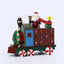 Handmade wooden Christmas window decorations featuring festive village designs for your holiday home display