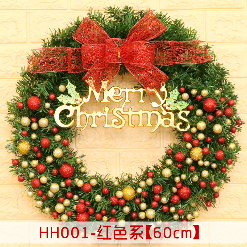 Handcrafted rattan Christmas wreath for door or window display